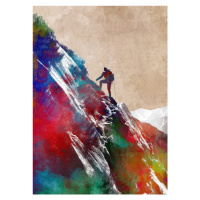 Ilustrace Mountaineer sport art 1, Justyna Jaszke, 30 × 40 cm