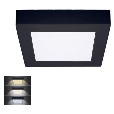 WD171-B- LED Stropní svítidlo LED/12W/230V 3000/4000/6000K černá hranatý Donoci