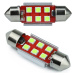 Auto LED žárovka C5W 6 SMD 3535 CAN BUS zelená 42 mm