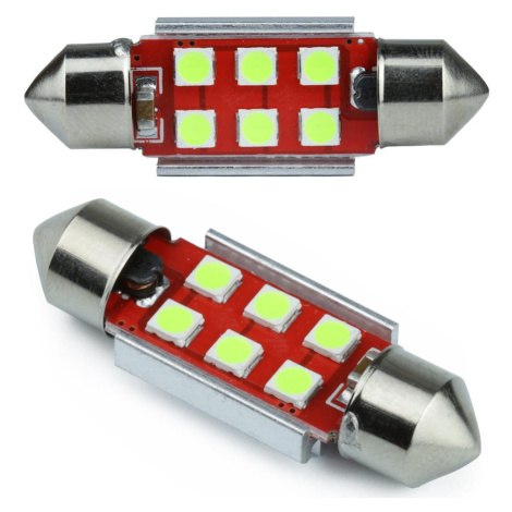 Auto LED žárovka C5W 6 SMD 3535 CAN BUS zelená 42 mm Interlook