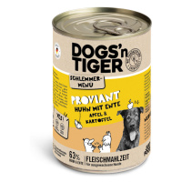 Výhodné balení Dogs'n Tiger gurmánské menu pro psy 12 ks (12 x 400 g) - kuřecí s kachnou, jablky