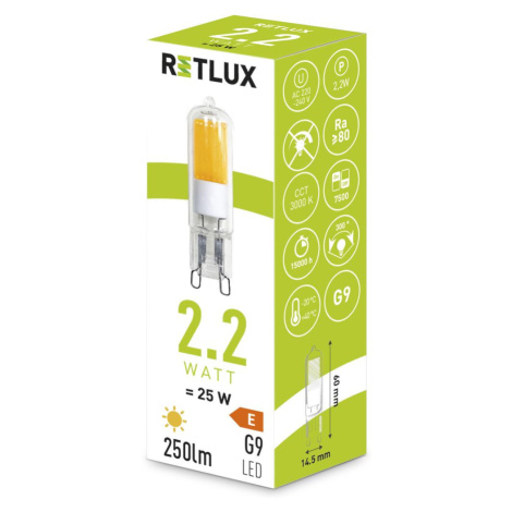 RLL 455 G9 COB 2,2W LED WW RETLUX