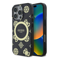 Guess IML 4G Peony MagSafe kryt pro iPhone 16 Pro Max černý