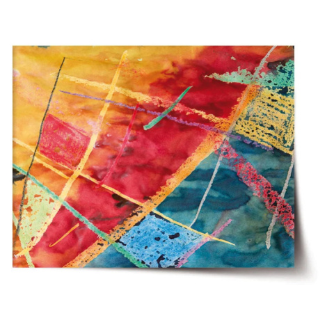 Plakát Barevné čáry - 60x40 cm