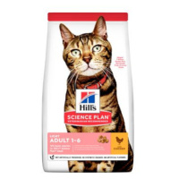 Hill S Science plan Adult Light Chicken pro kočky 1,5kg