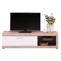 Televizní stolek ronja - dub šedý/bílá
