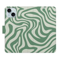 iSaprio Flip pouzdro Zebra Green 02 pro iPhone 15