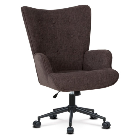 Kancelářské křeslo ušák GIBSON — látka, hnědá