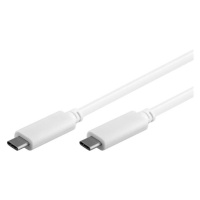 Kabel USB 3.1 C/USB C konektor 1m bílý