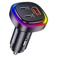 USB nabíječka do auta, 2x USB-C, REMAX RCC330, 66W (černá)