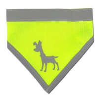 Alcott Reflexní šátek pro psy žlutý velikost S