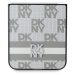 DKNY PU Leather Checkered Pattern and Stripe kryt Samsung Galaxy Z Flip 6 béžový