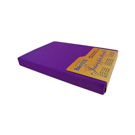 Brotex Jersey prostěradlo tmavě fialové, 140 × 200 cm