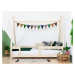 Benlemi Dětská dřevěná postel NAKANA ve tvaru teepee s bočnicí Zvolte barvu: Nelakovaná, Zvolte 