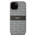 Zadní kryt DKNY PU Leather Repeat Pattern Tonal Stripe pro Apple iPhone 15, béžová