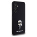 Karl Lagerfeld Liquid Silicone Metal Ikonik kryt Samsung Galaxy S23 FE černý