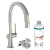 Dřezová baterie Hansgrohe Aqittura bez výpusti nerez 76801800