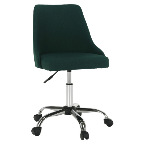 Kancelářská židle EDIZ, smaragdová/chrom Tempo Kondela