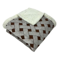 Rosh Beránková deka Pletený sen 200 × 230 cm, tmavě hnědé