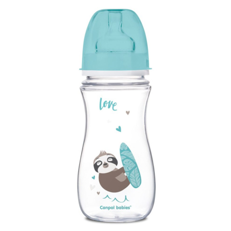 Canpol babies Láhev se širokým hrdlem EXOTIC ANIMALS 300ml - modrá