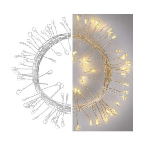 EMOS Vánoční LED řetěz Nanos ježek s časovačem 2,4 m teplá bílá