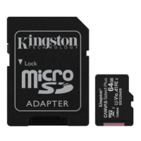 Paměťová karta Kingston Micro 128GB Class 10 UHS-I s adaptérem SD2