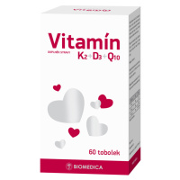 Vitamín K2+D3+Q10 Biomedica tob.60