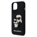 Zadní kryt Karl Lagerfeld 3D Rubber Karl and Choupette pro Apple iPhone 15, black