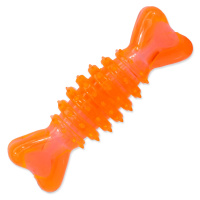 Dog Fantasy Hračka kost válec gumová oranžová 12 cm
