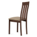 Jídelní dřevěná židle DADO – masiv buk, ořech, béžový potah