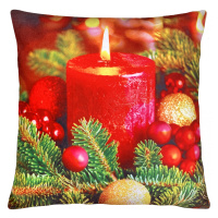 Vánoční polštář CHRISTMAS CANDLES V. 40x40 cm Mybesthome Varianta: Povlak na polštář s výplní, 4