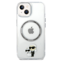 Zadní kryt Karl Lagerfeld IML Karl and Choupette NFT MagSafe pro Apple iPhone 15, transparentní