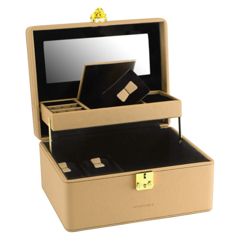 Šperkovnice béžová/černá Ascot 20124-8 Friedrich Lederwaren