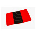 Koupelnový kobereček FIORI pruhy / vlny, červený / černý