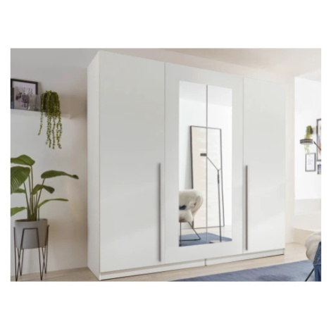 Šatní skříň se zrcadlem Cano, 228 cm, bílá Asko
