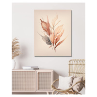 Obrazy na stěnu - Měděná kytice z listů Rozměr: 40x50 cm, Rámování: bez rámu a bez vypnutí plátn