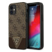 Guess GUHCP12SPU4GHBR hard silikonové pouzdro iPhone 12 Mini 5.4" brown 4G Triangle Collection