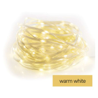 LED vánoční drop řetěz, 12 m, venkovní i vnitřní, teplá bílá, časovač