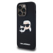 Zadní kryt Karl Lagerfeld Liquid Silicone Double Heads Magsafe pro Apple iPhone 14 Pro, černá