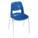 Skořepinová židle z polypropylenu, bez čalounění, modrá, bal.j. 2 ks