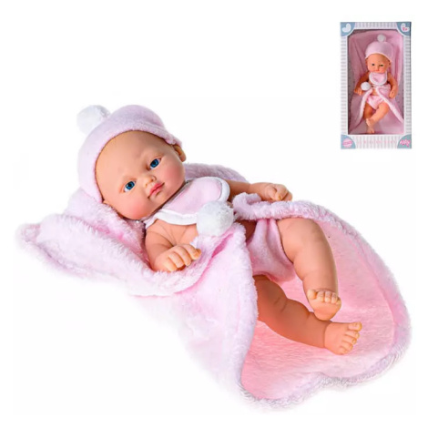 Panenka miminko holčička 28cm tvrdé tělíčko s dečkou v krabici POLESIE