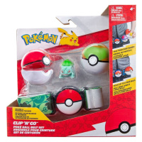 Pokémon clip 'n' go poké ball belt set bulbasaur