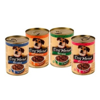 Dog Menue mix balení 4 příchutě – hovězí, drůbeží, játra, kuřecí 20 × 415 g