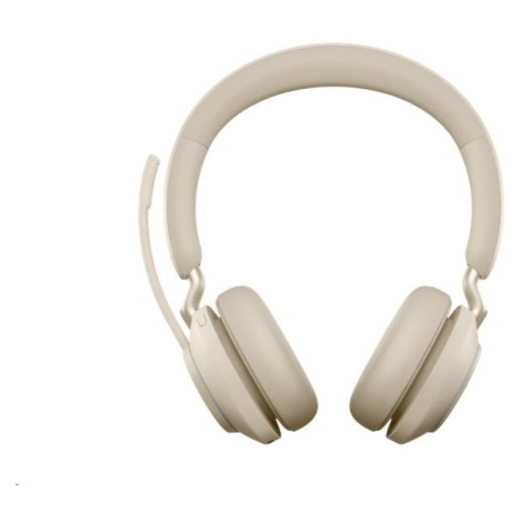 Jabra náhlavní souprava Evolve2 65, Link 380c MS, stereo, béžová