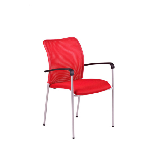 Jednací kovová židle Office Pro TRITON GRAY – s područkami, více barev Červená DK 13
