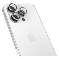 Epico hliníkové ochranné sklo na čočky fotoaparátu pro iPhone 16 Pro/16 Pro Max - bílý titan