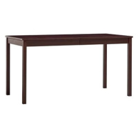 Jídelní stůl tmavě hnědý 140x70x73 cm borové dřevo