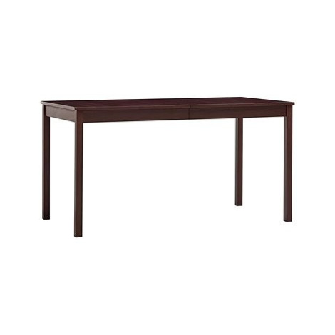 Jídelní stůl tmavě hnědý 140x70x73 cm borové dřevo SHUMEE