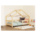 Benlemi Dětská postel domeček LUCKY se zábranou Zvolte barvu: Světle šedá, Zvolte rozměr: 90x190
