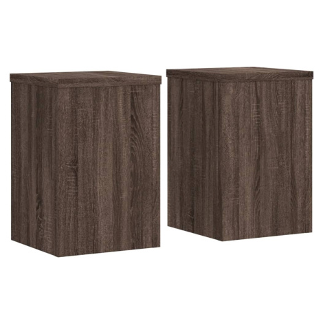 vidaXL Stojany na rostliny 2 ks hnědý dub 25x25x35 cm kompozitní dřevo
